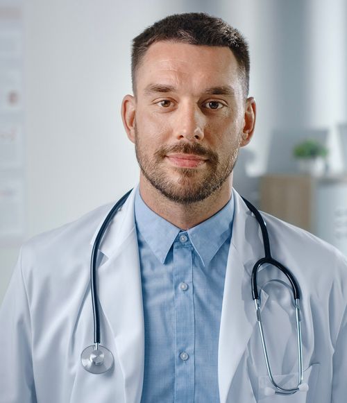 Doctor looking in the camera