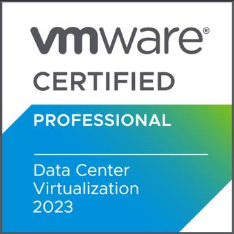 VMware Certified Professional - Data Center Virtualization 2023 badge